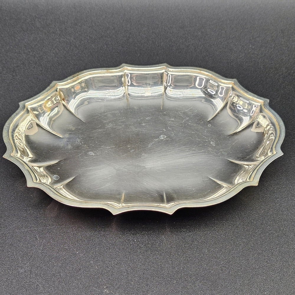 International Silver Company Chippendale Silver Plate Bon Bon Bowl Oval Tray
